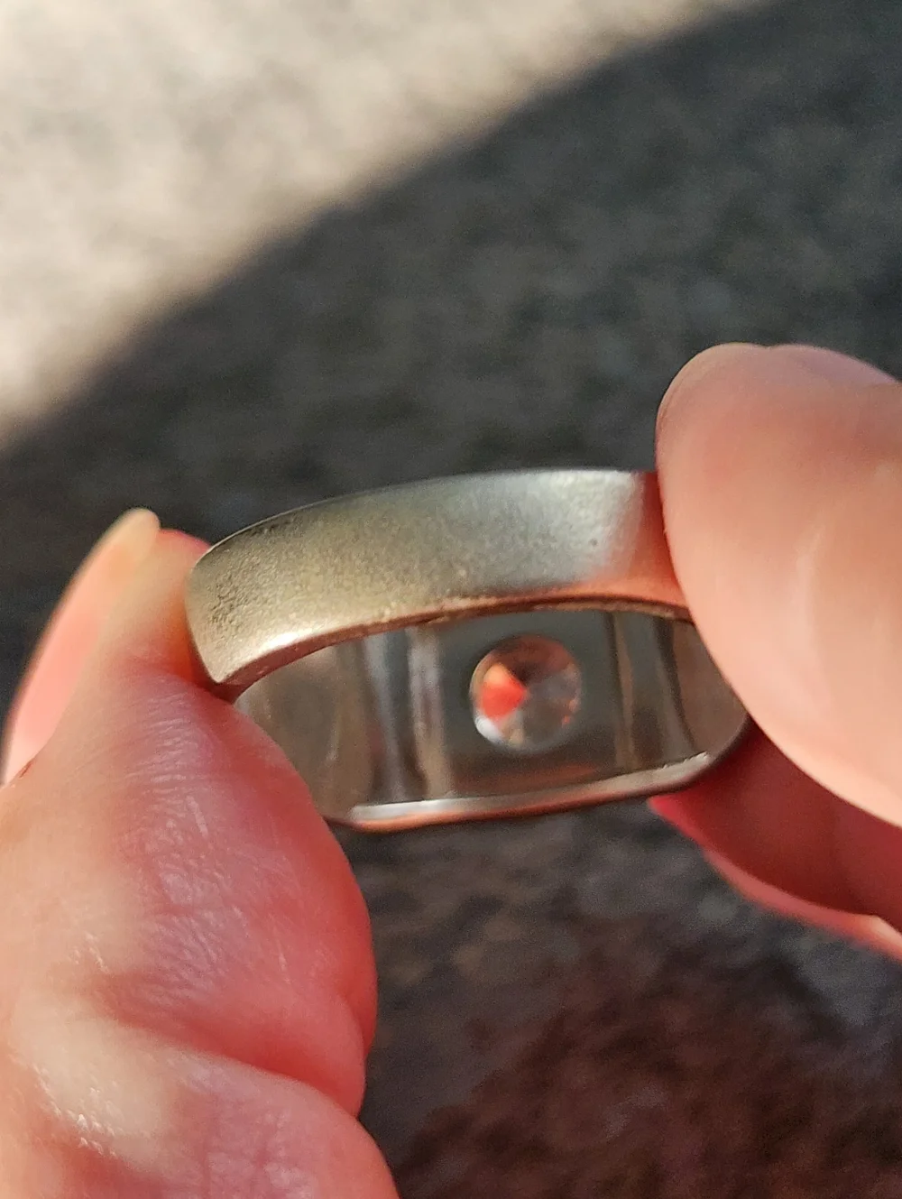 Sterling Silver Men's Ring with CZ Center Stone